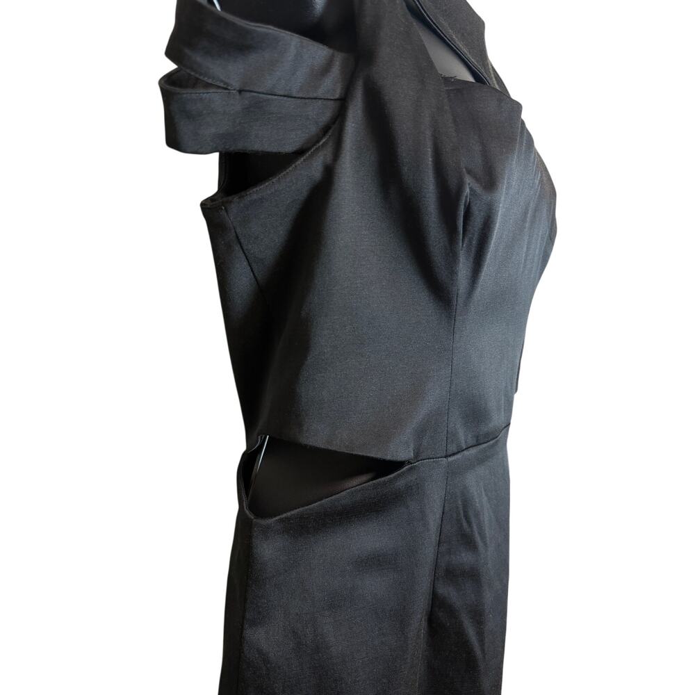 Saint & Sinner XL Black Sheath Cutout Dress Back Zipper Stretch Sexy Cocktail - Picture 4 of 11